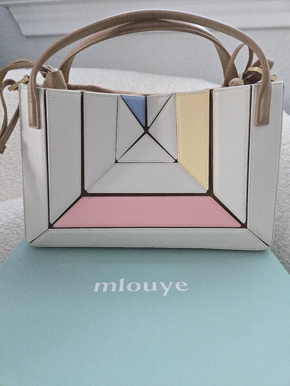 MLOUYE SERA TOTE PASTEL MULTICOLOR PUZZLE BAG